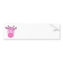 Cute Pink Giraffe. Bumper Stickers