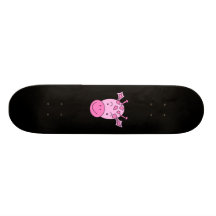 Cute Pink Giraffe. Custom Skate Board
