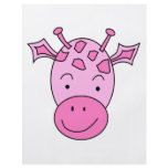Cute Pink Giraffe. Flyer Design