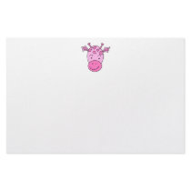 Cute Pink Giraffe. Personalized Stationery