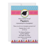 CUTE Pink Girls Kindergarten Graduation Invitation