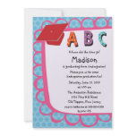 CUTE Pink Girls Kindergarten Graduation Invitation