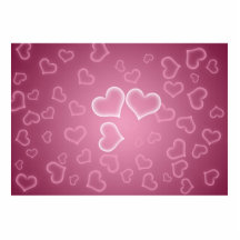 Cute Pink Hearts Background Acrylic Cut Out