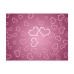Cute Pink Hearts Background Post Cards
