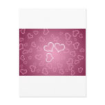 Cute Pink Hearts Background Postcard