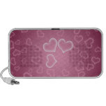 Cute Pink Hearts Background Travelling Speaker