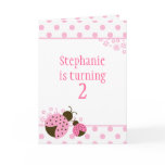 Cute pink lady bug girls birthday party invitation cards
