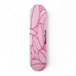 Cute Pink Leafs Girly Skate Board Decks