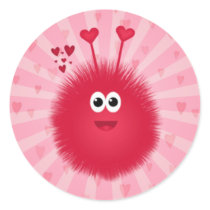 Cute Pink Love Bug Stickers