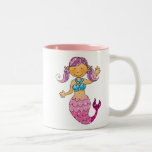 Cute pink mermaid coffee mug