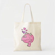 Cute Pink Monster Alien Love Bag
