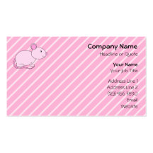 Cute Pink Mouse. Business Card