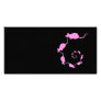 Cute Pink Mouse Design. Spiral of Mice. Personalized Photo Card