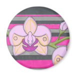 Cute Pink Orchid Flower Custom fridge Magnet