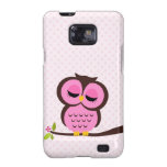 Cute Pink Owl Samsung Galaxy S Cases