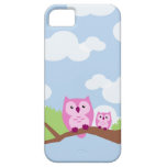 Cute Pink Owls - Mom and Baby daytime iPhone 5 Cover