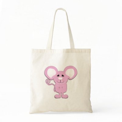cute pink polka dot mousey mouse bags by super_shop