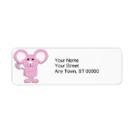 cute pink polka dot mousey mouse return address labels