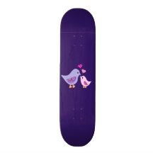 Cute pink & purple mother and child birds skate board decks