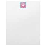 cute pink rhino in the jungle customized letterhead