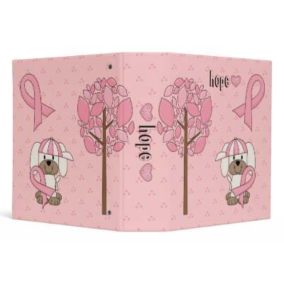 Cute Pink Ribbon Hope Binder by PinkRibbon