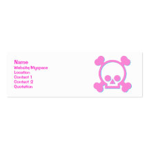 Cute Pink Skull Business Cards