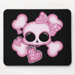 Cute Pink Skull Mouse Pads