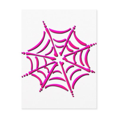 Cute Pink Spider Web Postcards by sixteenthkid