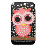 cute pink spotted owl tough iPhone 3 cases