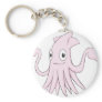 Cute Pink Squid Cartoon Shirt Key Chains