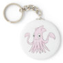 Cute Pink Squid Cartoon Shirt Keychains