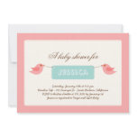 Cute Pink Twitters Baby Shower Invitation