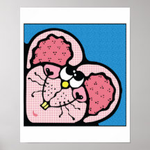 cute pink valentine mouse posters