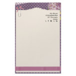 Cute pink vintage stationery - Social icons