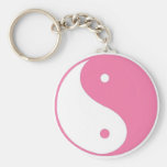 Cute Pink Yin Yang keychain