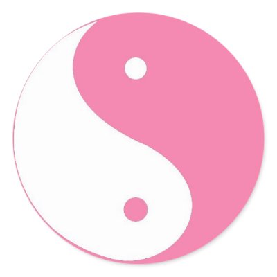 Cute Pink Yin Yang Sticker by livingzen