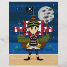 Cute Pirate and Ship Flyer