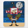 Cute Pirate and Ship Scene Mousepad