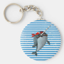 Cute Pirate Narwhal Keychains