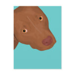 Cute Pit Bull portrait Postcard