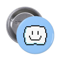 Cute Pixel Cloud Buttons