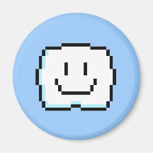 Cute Pixel Cloud Refrigerator Magnets