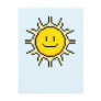Cute Pixel Sun Postcard