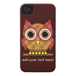 cute plaid owl Case-Mate iPhone 4 case