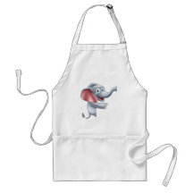 Cute Pointing Elephant Apron