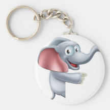 Cute Pointing Elephant Key Chains