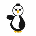 Cute Pointing Penguin Photo Cut Outs