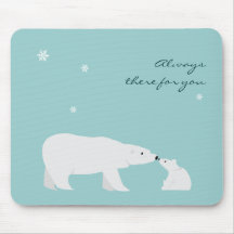 Cute Polar Bear Mousepad: Always there for you