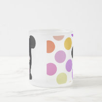 Cute Polka Dot Black Kitty Cat Mug mugs
