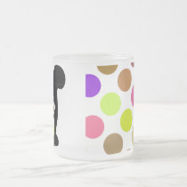 Cute Polka Dot Black Kitty Cat Mug mugs